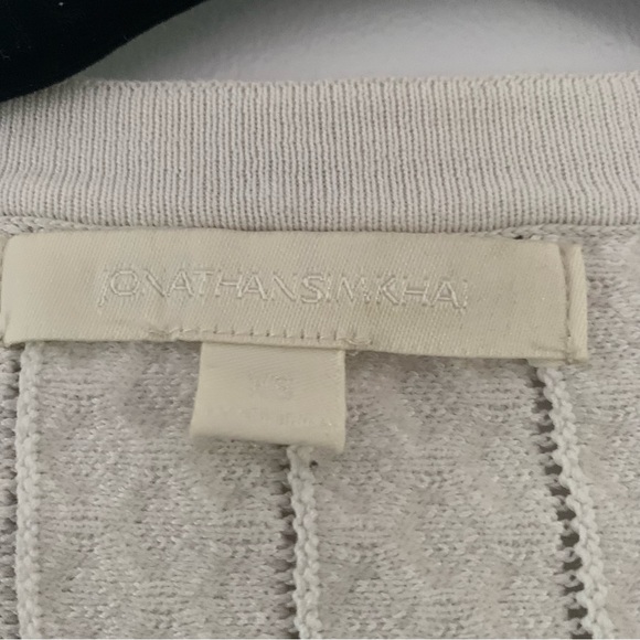 Jonathan Simkhai Peplum Pointelle Stretch Top XS - Picture 4 of 7